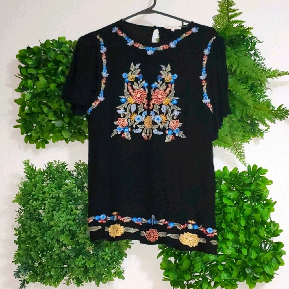 Floral Stitched Blouse